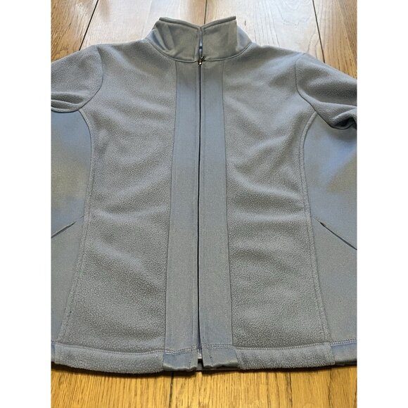 IZOD Blue Full Zip Fleece Jacket Women's Size Medium‎ Preppy Classic Athleisure - Picture 11 of 14